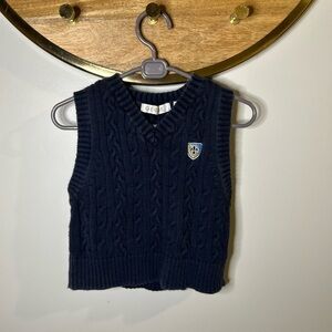 George Dark Blue Knit Vest